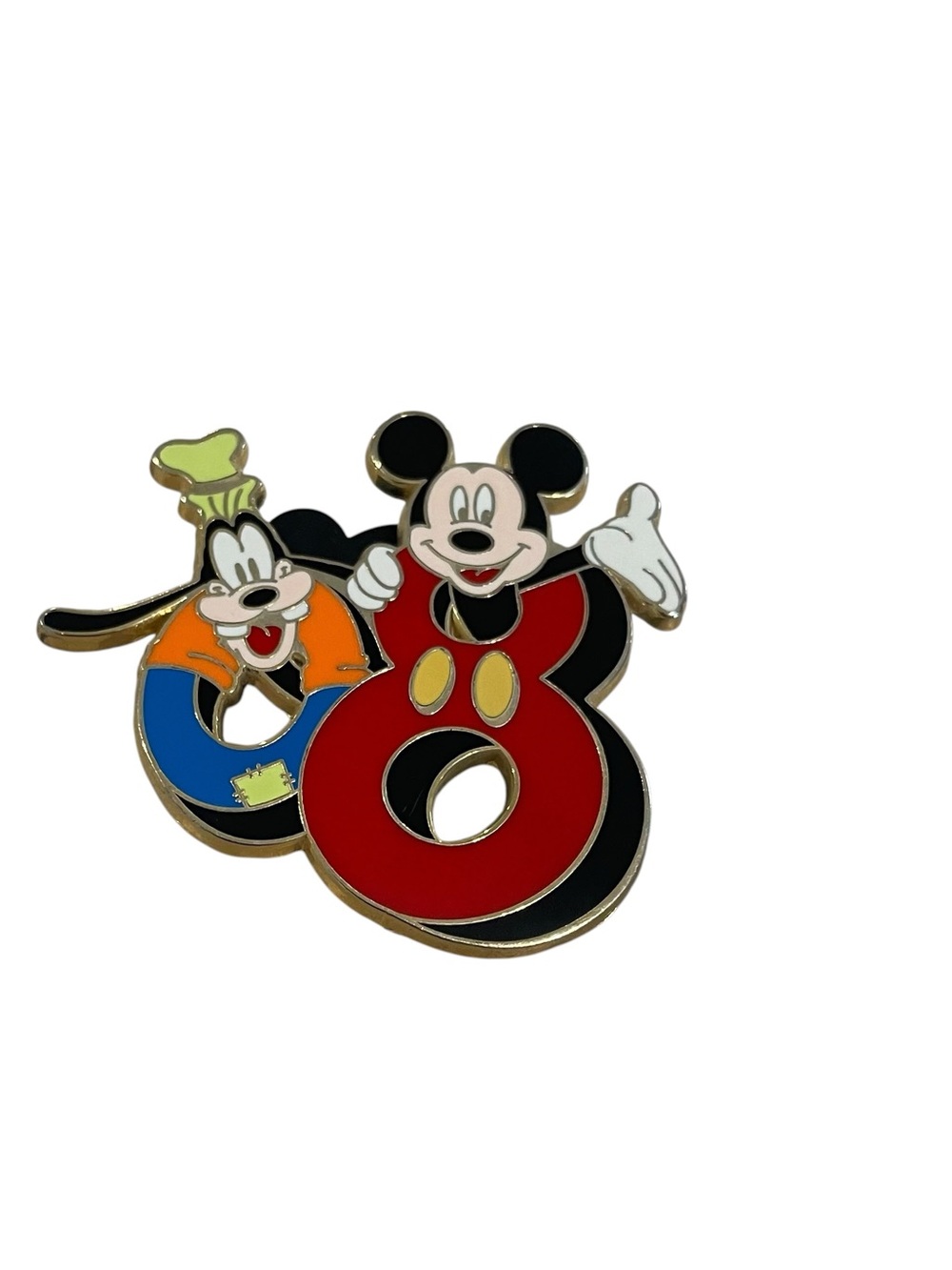 Disney Pin '08 Mickey and Goofy Friends 2008 EUC